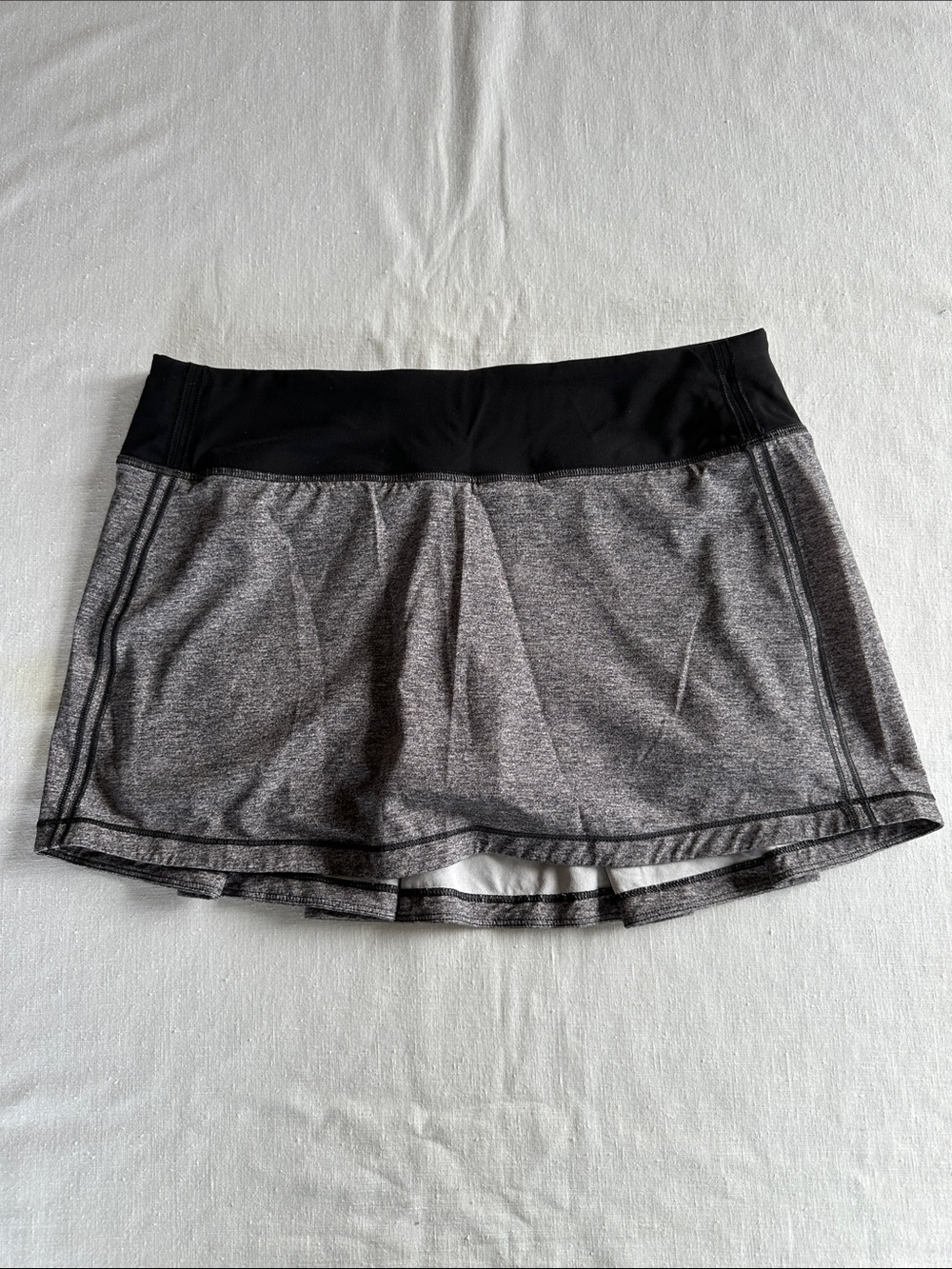 Lululemon Pace Rival Skirt 6 Heather Lux Multi Black / Black